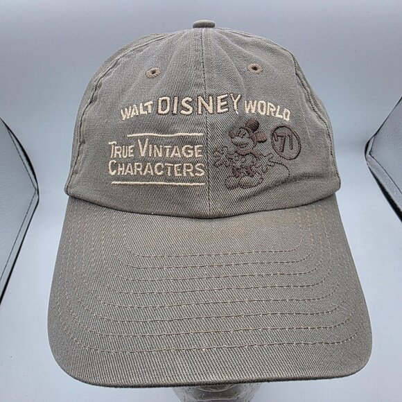 Walt Disney World Mickey Mouse True Vintage Characters Gray Cotton Hat Casual - Picture 1 of 9